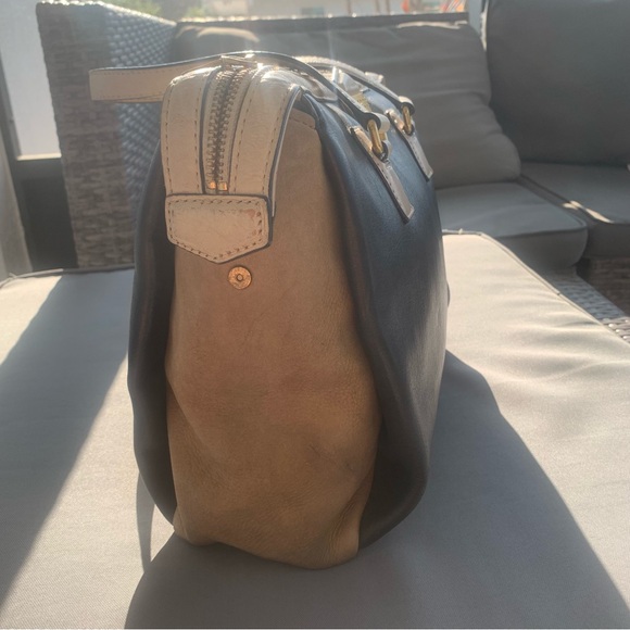 Marc Jacobs Spot On Colorblocked Large Satchel black and brown - Picture 5 of 14